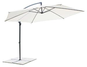Parasol ogrodowy o rednicy 3 m, ze stalowym supkiem bocznym, model Norma – czarno-biay