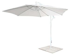 Parasol ogrodowy o rednicy 3 m, stalowy, z bocznym supkiem, model Norma – biay