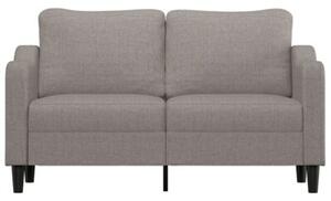 Sofa 2-osobowa, kolor taupe, 140 cm, tapicerowana tkaninÄ