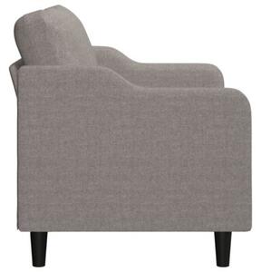 Sofa 2-osobowa, kolor taupe, 140 cm, tapicerowana tkaninÄ
