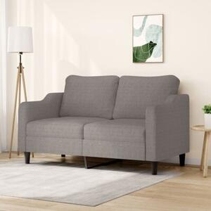 Sofa 2-osobowa, kolor taupe, 140 cm, tapicerowana tkaninÄ
