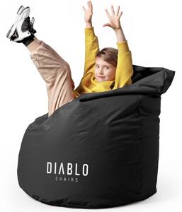 Dziecięca pufa gamingowa z granulatem Diablo Chairs, czarna