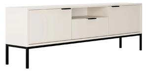 Biała Szafka Pod Tv Na Czarnych Nóżkach 175 Cm F4-D82