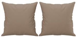 Sofa 2-osobowa z poduszkami, cappuccino, 120 cm, sztuczna skÃ³ra