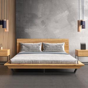 Łóżko z litego drewna Nova Slim Olcha 140x200 cm Danzz