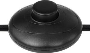 Lampa podłogowa Globo RIHA 56135-6S czarna/mosiądz mat, szkło bursztynowe, 6xG9 LED 155 cm z wyłącznikiem nożnym