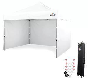 Premiumowy namiot imprezowy 3x3m Aluminium | Najwyższa wytrzymałość - plus 3 ściany - Biały