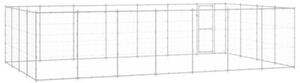 Kojec zewnętrzny dla psa, stal galwanizowana, 33,88 m²