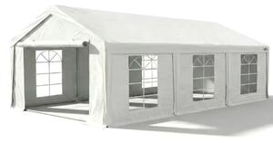 Ogrodowy namiot imprezowy 5x6 m PVC (500 g/m²) – Biały, komplet z bocznymi ściankami