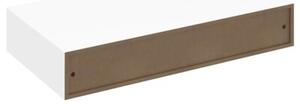 Półki wiszące z szufladami, 2 szt., białe, 48 cm