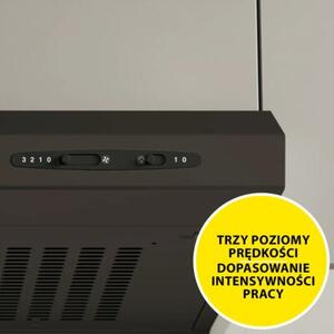 Okap podszafkowy CANDY CFT610/4N/1 Idea 71dB Klasa C 209m3/h OÅwietlenie LED Czarny