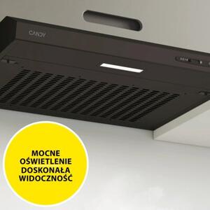 Okap podszafkowy CANDY CFT610/4N/1 Idea 71dB Klasa C 209m3/h OÅwietlenie LED Czarny