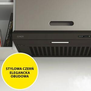 Okap podszafkowy CANDY CFT610/4N/1 Idea 71dB Klasa C 209m3/h OÅwietlenie LED Czarny
