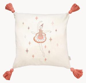 Poduszka z bawełny organicznej z frędzlami Ballerina