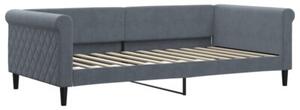 Sofa z materacem do spania, ciemnoszara, 100x200 cm, aksamit