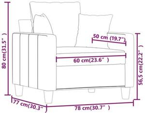 Fotel, ciemnoszary, 60 cm, obity tkaninÄ