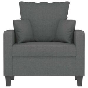 Fotel, ciemnoszary, 60 cm, obity tkaninÄ