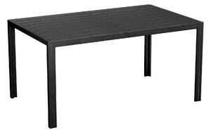 Giano - Stół ogrodowy z metalową ramą i listwami ze sklejki 150x90 cm