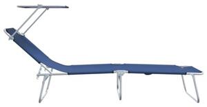 Leżak 2 szt. niebieski 58 x 188 x 77cm poliester