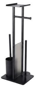 Stojak na papier toaletowy i szczotkę do WC z półką na telefon HYLLA, 65 cm