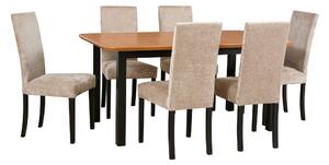 MebleMWM Zestaw 6 krzeseł drewnianych ROMA 2 + stół WENUS 5S | Kolor do wyboru