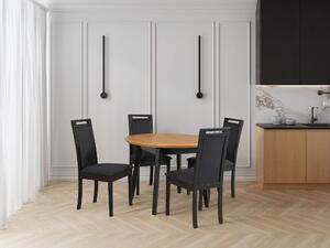 MebleMWM Zestaw 4 krzesła drewniane ROMA 6 + stół OSLO 4 | Kolor do wyboru