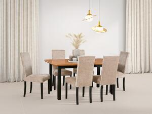 MebleMWM Zestaw 6 krzeseł drewnianych ROMA 2 + stół WENUS 5S | Kolor do wyboru