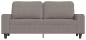 Sofa 2-osobowa, kolor taupe, 140 cm, tapicerowana tkaninÄ