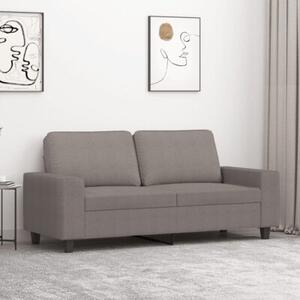 Sofa 2-osobowa, kolor taupe, 140 cm, tapicerowana tkaninÄ