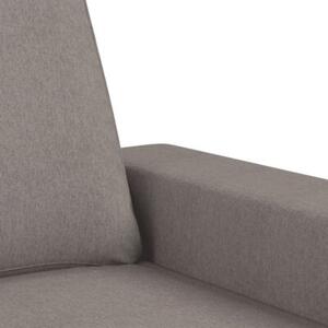 Sofa 2-osobowa, kolor taupe, 140 cm, tapicerowana tkaninÄ