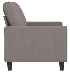 Sofa 2-osobowa, kolor taupe, 140 cm, tapicerowana tkaninÄ