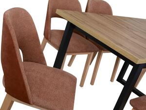 MebleMWM Zestaw 6 krzeseł drewnianych MONTI 2 + stół IKON 3 | Kolor do wyboru