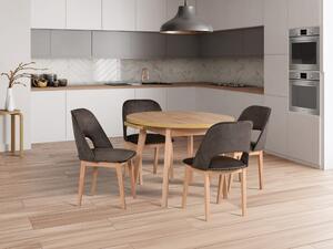 MebleMWM Zestaw 4 krzesła drewniane MONTI 2 + stół OSLO 3L | Kolor do wyboru