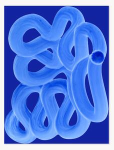 Plakat Blue Brush