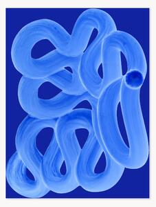 Plakat Blue Brush
