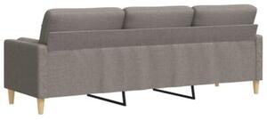Sofa 3-osobowa z poduszkami, taupe, 210 cm, obita tkaninÄ
