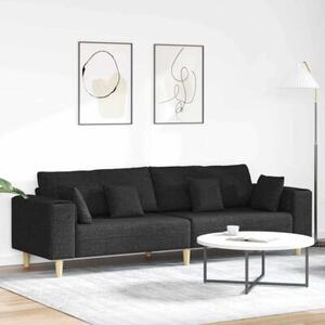 Nowoczesna sofa 4-osobowa z oddychajÄ cej tkaniny w kolorze czarnym