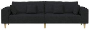Nowoczesna sofa 4-osobowa z oddychajÄ cej tkaniny w kolorze czarnym