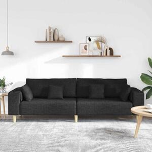Nowoczesna sofa 4-osobowa z oddychajÄ cej tkaniny w kolorze czarnym