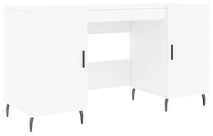 Biurko, biaÅe, 140x50x75 cm, materiaÅ drewnopochodny