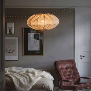 PR Home Lampa wisząca w kolorze różowym i szarym, średnica 60 cm, materiał tekstylny, Rosa, aluminiowy / szary / cynkowy, sypialnia, tkanina / materiał / jedwab, skandynawski