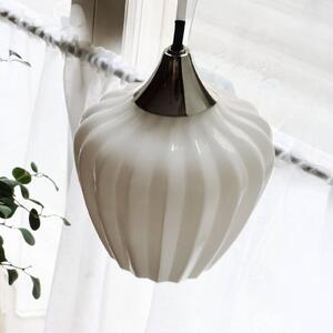 PR Home Lampa wisząca Amalfi, biała opalowa, Ø 14 cm, szkło, E14, wtyczka Amalfi, biały / opal, salon / jadalnia, szkło, skandynawski