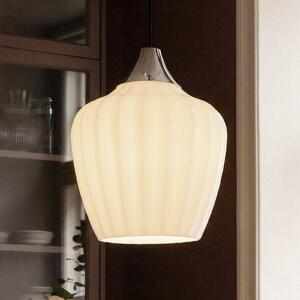 PR Home Lampa wisząca Amalfi, biała opalowa, Ø 25 cm, szkło, E27, wtyczka Amalfi, biały / opal, salon / jadalnia, szkło, skandynawski