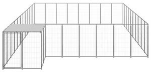 Kojec dla psa, czarny, 25,41 m², stalowy