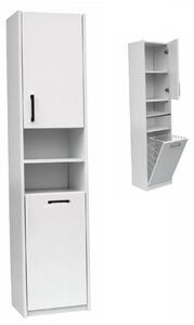 Szafka łazienkowa stojąca z koszem 30 cm Biała Alaska PROMOCJA I ArtDHome