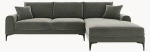 Sofa narożna o wyglądzie aksamitu Madara (4-osobowa)