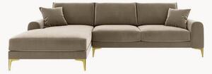 Sofa narożna o wyglądzie aksamitu Madara (4-osobowa)