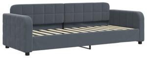 Sofa z materacem do spania, ciemnoszara, 80x200 cm, aksamit