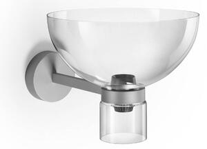 FLOS Kinkiet Nocturne Bowl, możliwość ściemniania, chromowy / srebrny, przedpokój, aluminium, design