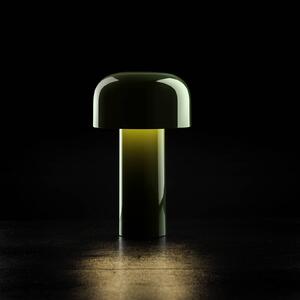 FLOS Lampa stołowa LED z akumulatorem Bellhop, zielona, 21 cm, ściemniana, IP54 możliwość ściemniania, zielony, salon / jadalnia, tworzywo sztuczne, design
